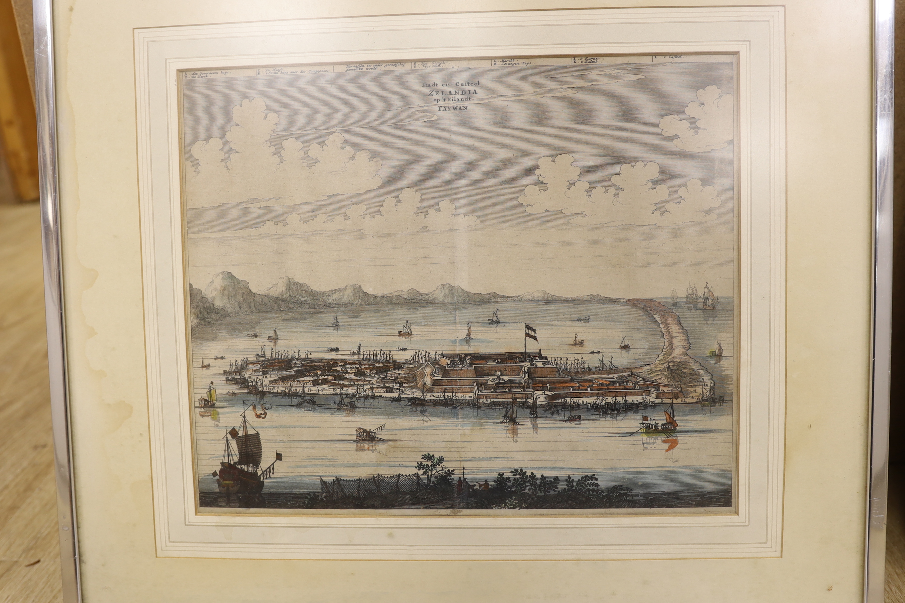 Collection of antique and later maps, mostly unframed to include, Persia & Arabia, publ. 1825, A & S Arrowsmith, Australia, engraved by FP Becker, hand coloured map of Taiwan and Chart of the Society Isles discovered by